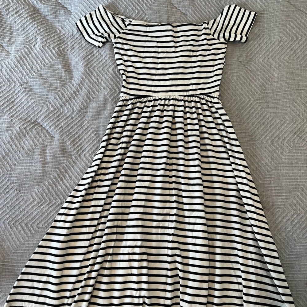 Striped Off the Shoulder Sundress